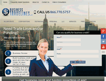 Tablet Screenshot of businesstradelines.net